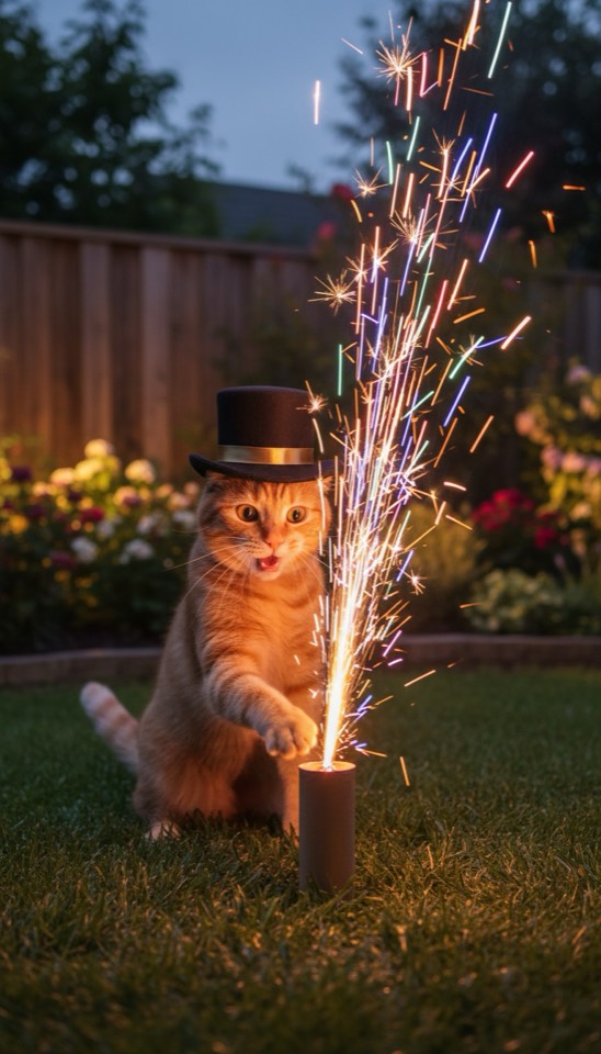 Feuerwerk-Pfoten