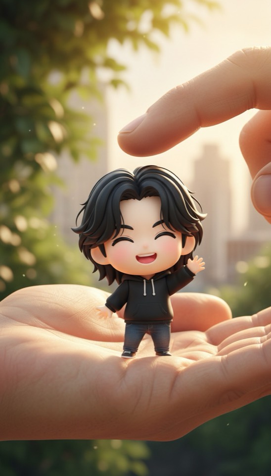 Mini-Ich in der Hand